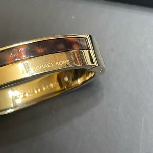 Michael Kors Heritage Maritime Gold & Tortoise Bangle Bracelet